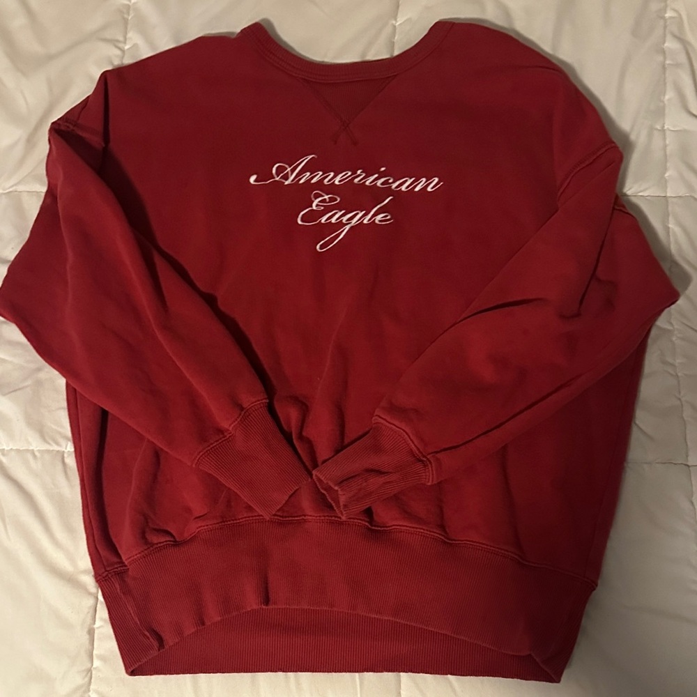 American Eagle Outfitters Classic Red Crewneck Sweater